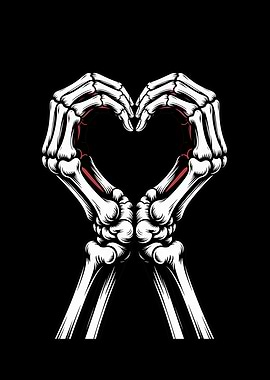 Skeleton Heart Hands