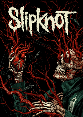 Slipknot Artwork with Skeletons and Heart