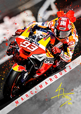 Marc Marquez MotoGP Racing Art