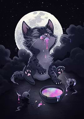 Cat, Moon, and Unicorn Skeletons