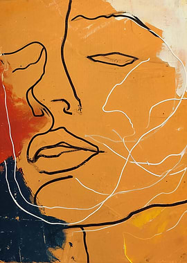 Abstract Face Painting with Bold Lines