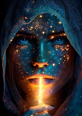 Mystic Woman with Glowing Skin