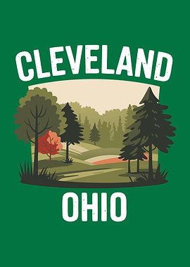 Cleveland Ohio Landscape Graphic Art