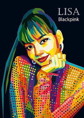 Lisa Blackpink Pop Art Portrait