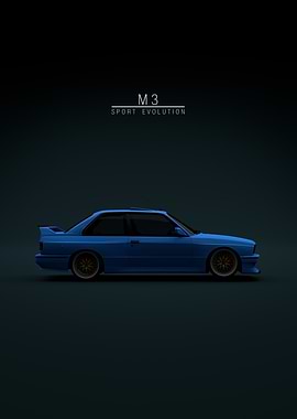 BMW M3 Sport Evolution Car Poster