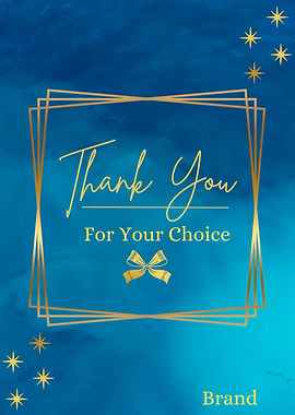 Thank You Card with Golden Accents