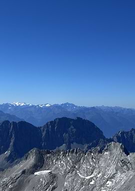 Mountain Range Under Clear Blue Sky