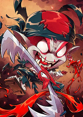 Cartoon Goblin Warrior with Jagged Sword