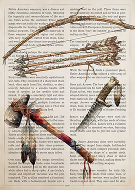 Native American Weapons Collage