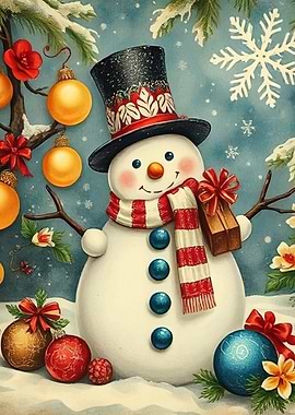 Festive Snowman Christmas Decorations