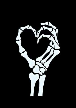 Skeleton Heart Hands
