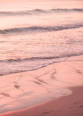 Pink Beach Waves