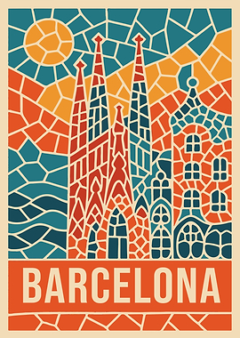 Barcelona Travel Poster