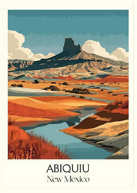 Abiquiu, New Mexico Landscape Art