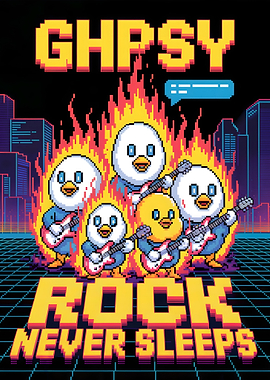 Ghpsy Rock Never Sleeps Pixel Art