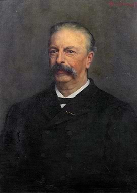 Portrait of a gentleman with mustache