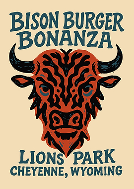 Bison Burger Bonanza Poster