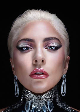 Lady Gaga Portrait with Glamorous Makeup