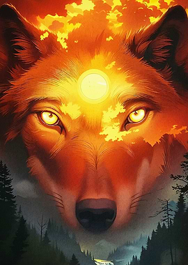 Fiery Wolf Spirit Animal