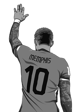 Memphis Depay Black and White Version