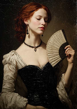 Portrait of a Woman with Fan