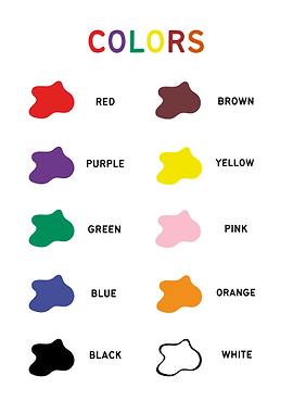 Colorful Learning Chart for Kids