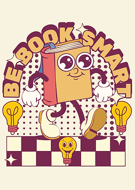 Be Book Smart Cartoon Illustration