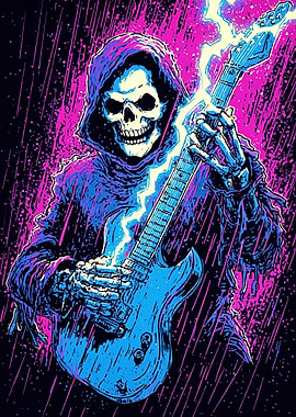 Grim Reaper Guitarist Neon