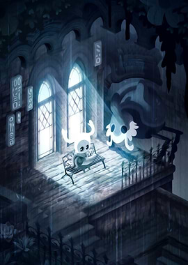 Hollow Knight Rainy Day Illustration