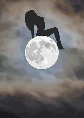 Silhouette on the Moon