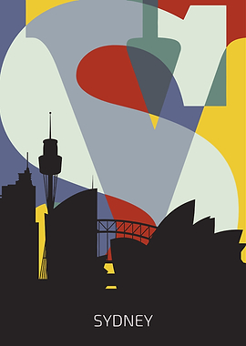 Sydney Skyline Abstract Art