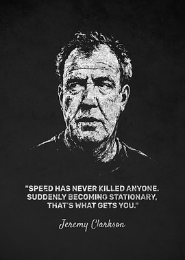 Jeremy Clarkson Speed Quote Portrait