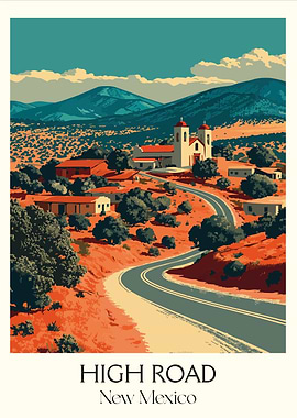 High Road New Mexico Travel Poster