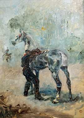 Horse and Rider Painting
