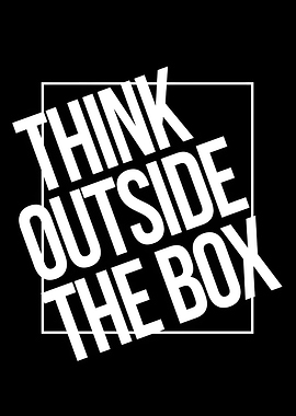 Think Outside the Box Typography Art