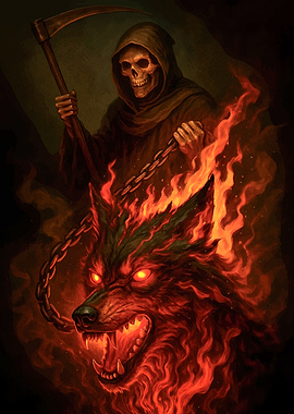 Grim Reaper and Hellhound