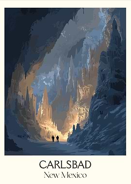 Carlsbad New Mexico Cave Art Poster