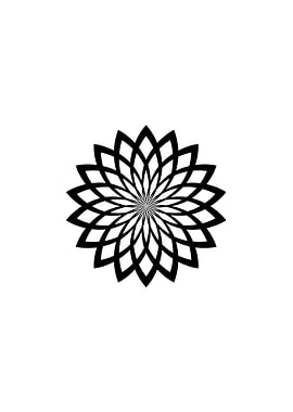 Black and White Floral Pattern Design