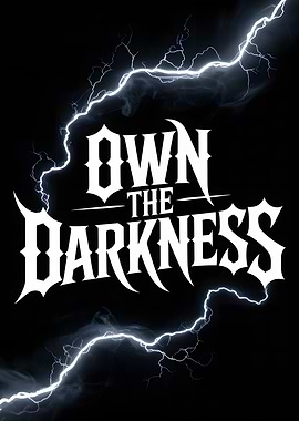 Own the Darkness with Lightning Motivational Poster