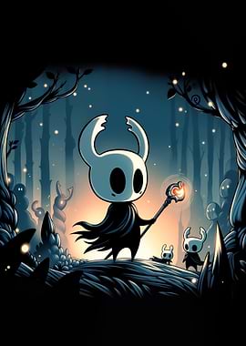 Hollow Knight in Dark Forest