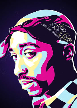 Tupac Shakur Pop Art Portrait