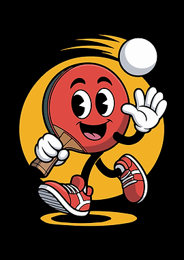 Funny Table Tennis Cartoon