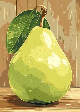 Green Pear Still Life