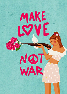Make Love Not War Illustration
