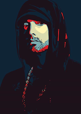 Eminem portrait in stylized art