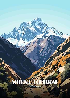 Mount Toubkal, Morocco Landscape Art