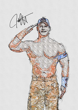 John Cena Sketch Art
