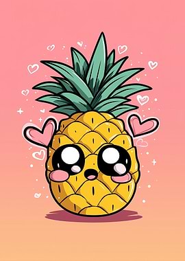 Cute Kawaii Pineapple