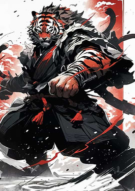 Tiger Samurai Warrior