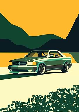 Wide Body C126 Coupe Illustration
